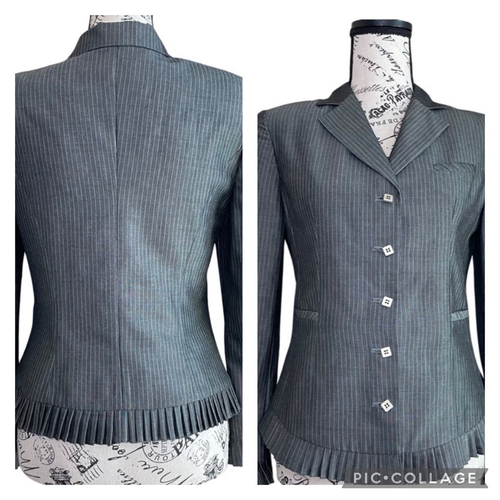 Zion Gray Pinstripe Blazer Sz 4